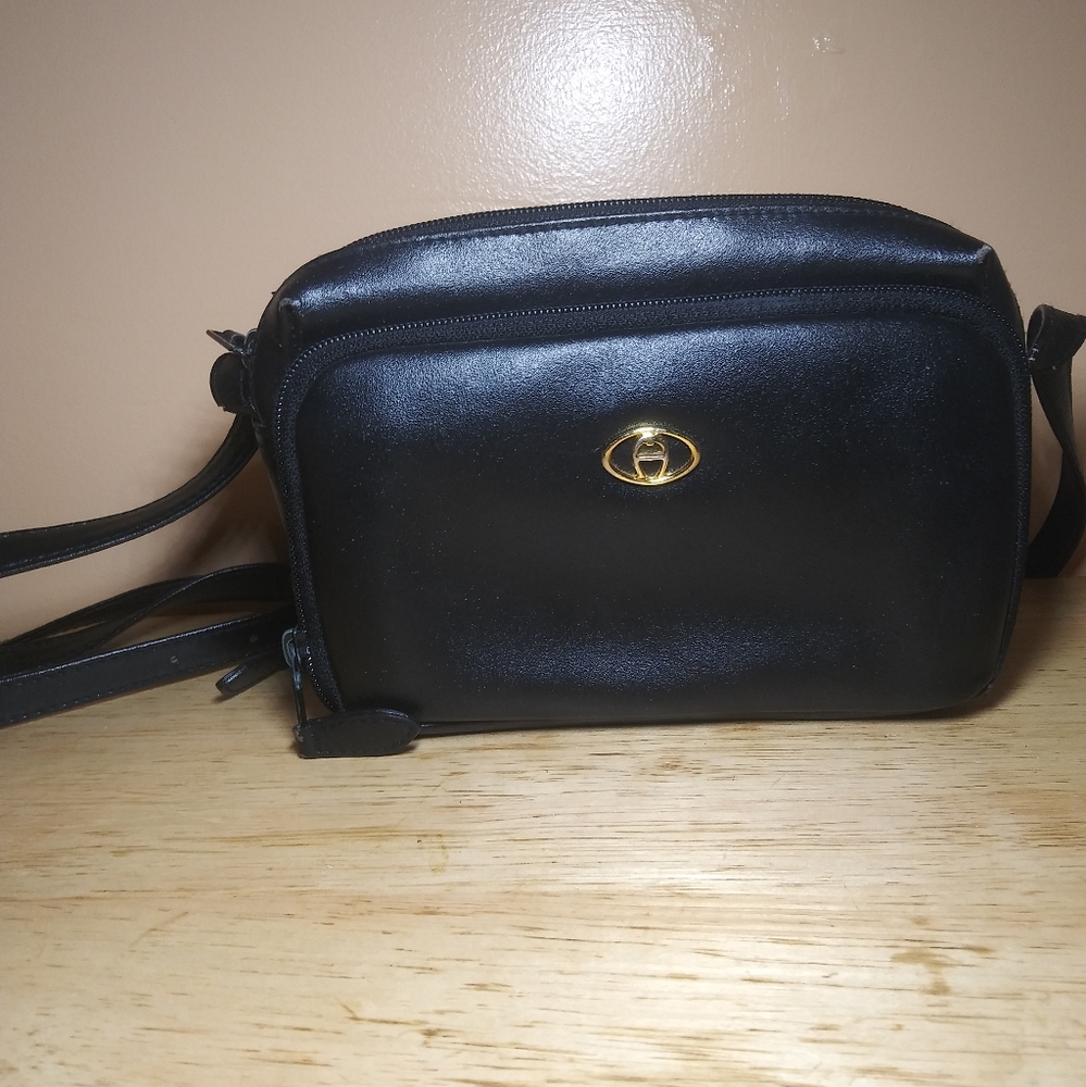 Etienne Aigner Leather Black Bag